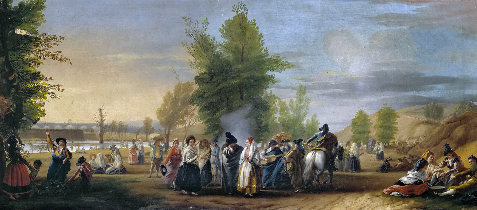 caminar, río, imagen, personas, colinas, género, Jose del castillo, El Prado De San Isidro