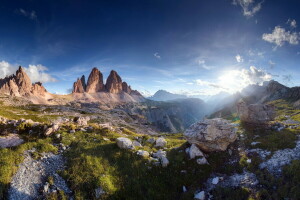 mountains, nature, the sky