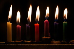 candles, Hanukkah Lights, macro