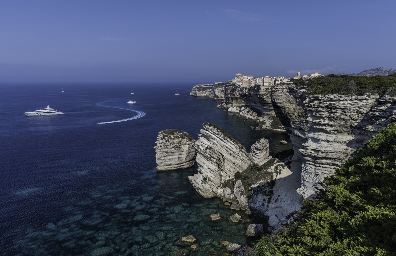 yates, mar, Francia, rocas, costa, Córcega, Bonifacio, Bonifacio