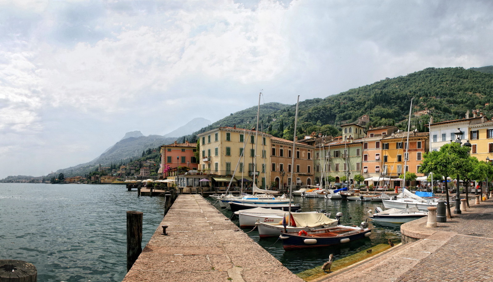 la ville, Italie, photo, côte, jetée, transpercer