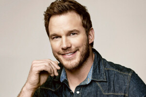 attore, sfondo, Chris Pratt, jeans, Guarda, fotografo, ritratto, camicia