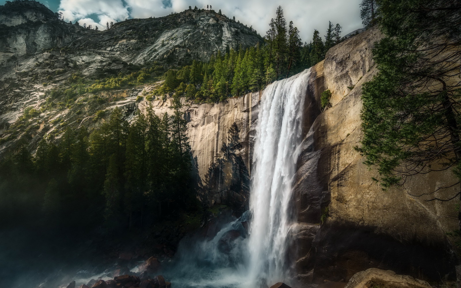 waterfall, Yosemite, Vernal Falls