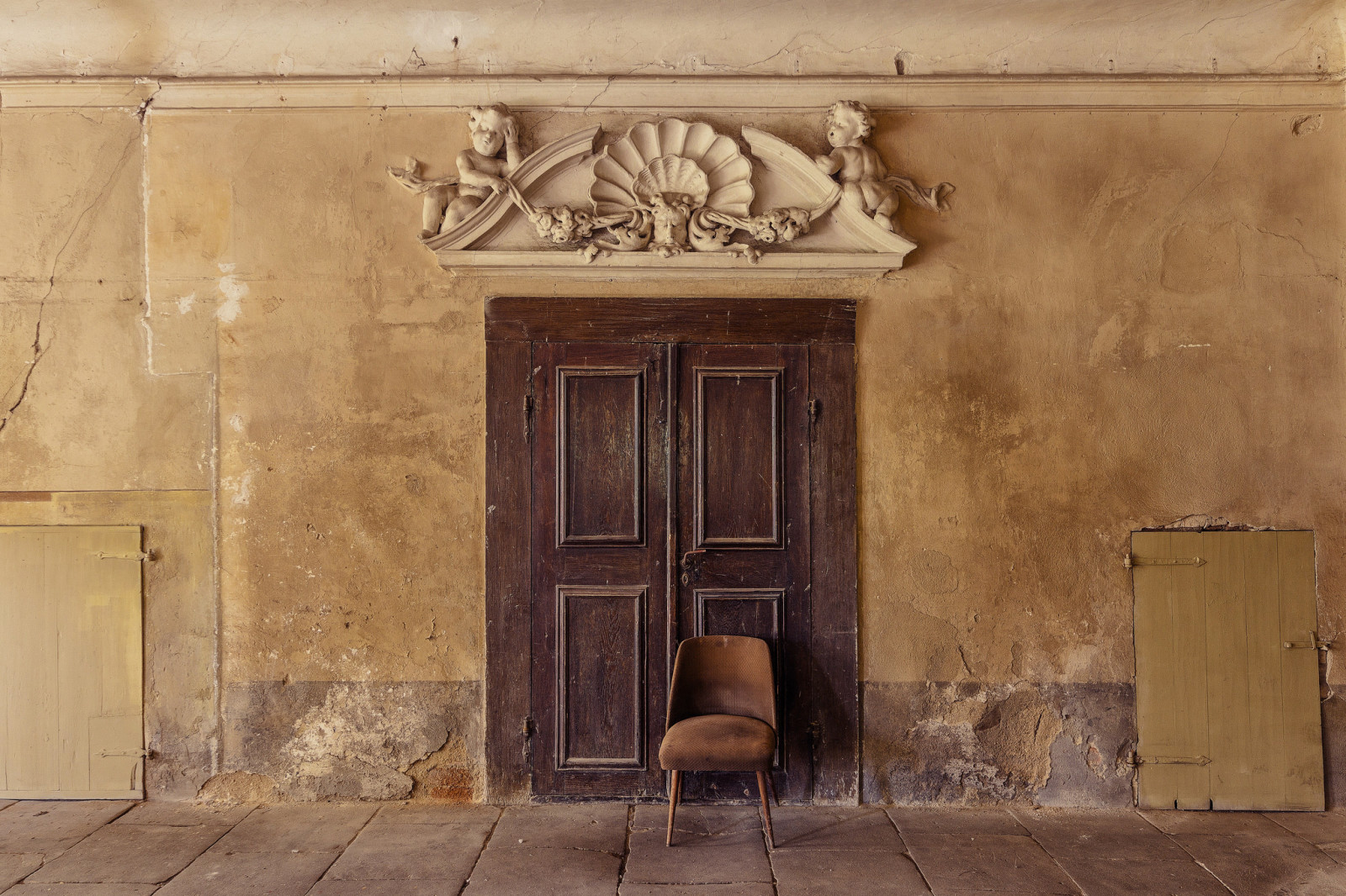 wall, chair, door