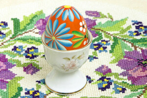 Pascua de Resurrección, huevo, vaso, modelo, Pysanka, Manteles