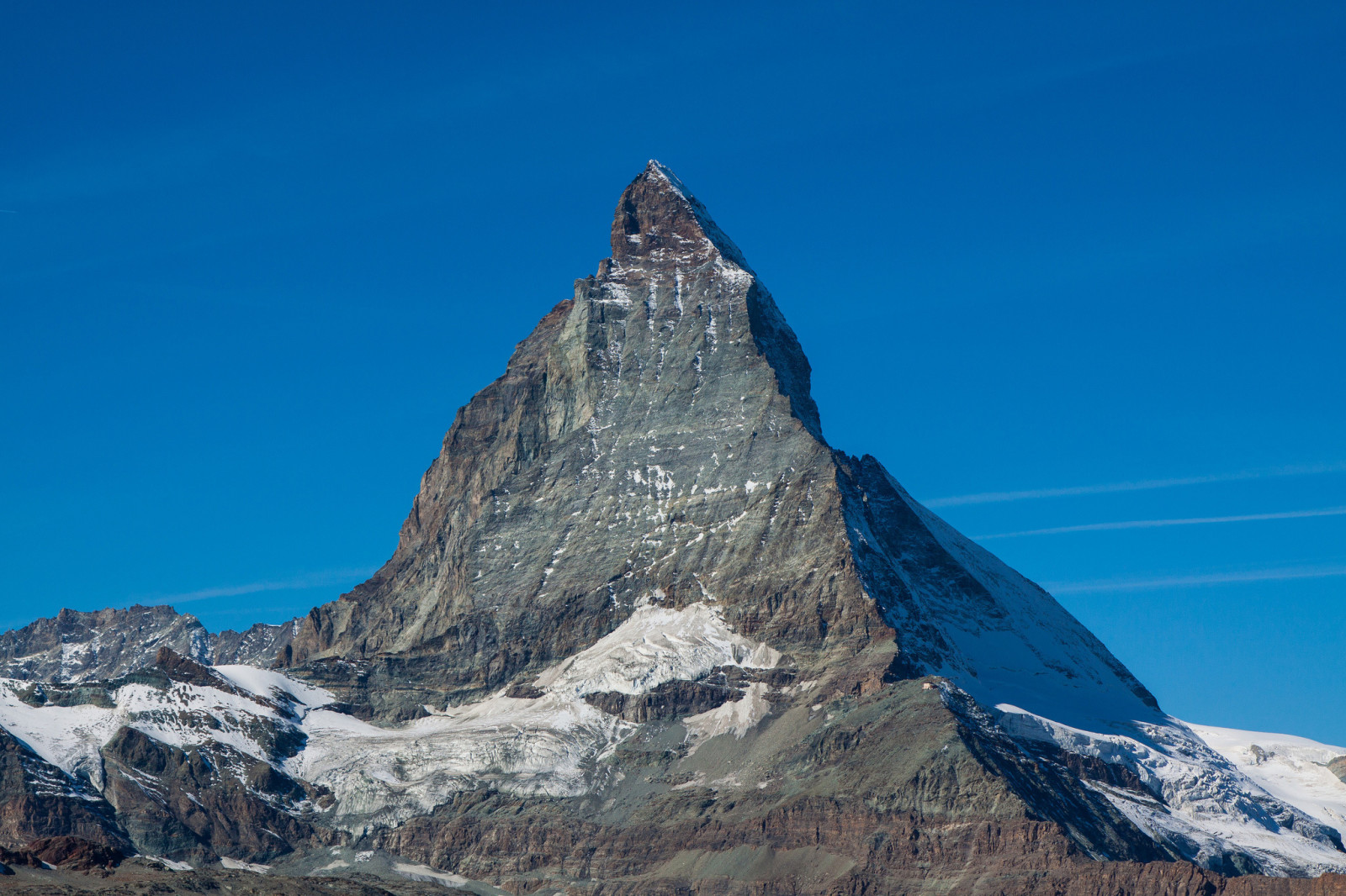 snow, the sky, Switzerland, Mountain, Matterhorn, Alps