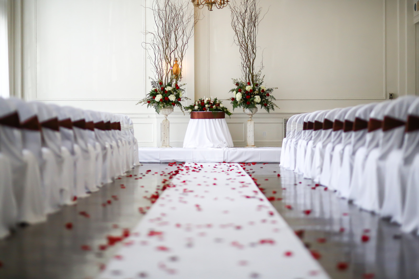 bloemen, stoelen, bloemblaadjes, bijhouden