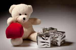 orso, regalo, cuore, amore, romantico, Rose, orsacchiotto, San Valentino