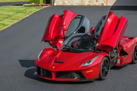 ferrari, Ferrari LaFerrari, LaFerrari, rojo, Coche deportivo