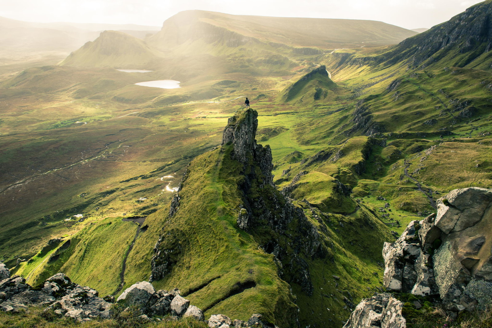 verdeaţă, dealuri, Skye, Quiraing