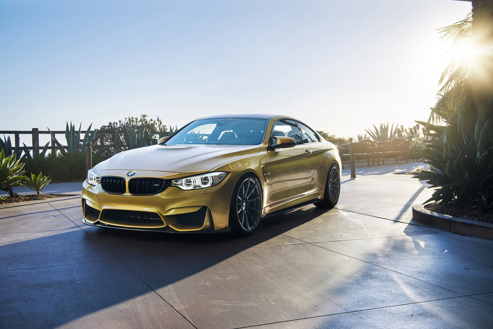 car, BMW, sun, F82, Vorsteiner