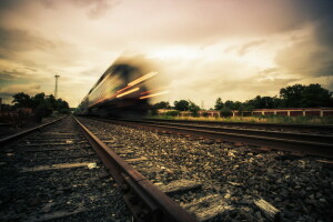 railroad, speed, train