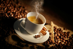 cinnamon, coffee, coffee beans, the aroma of coffee