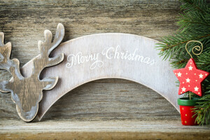 Christmas, decoration, Merry, New Year, star, wood