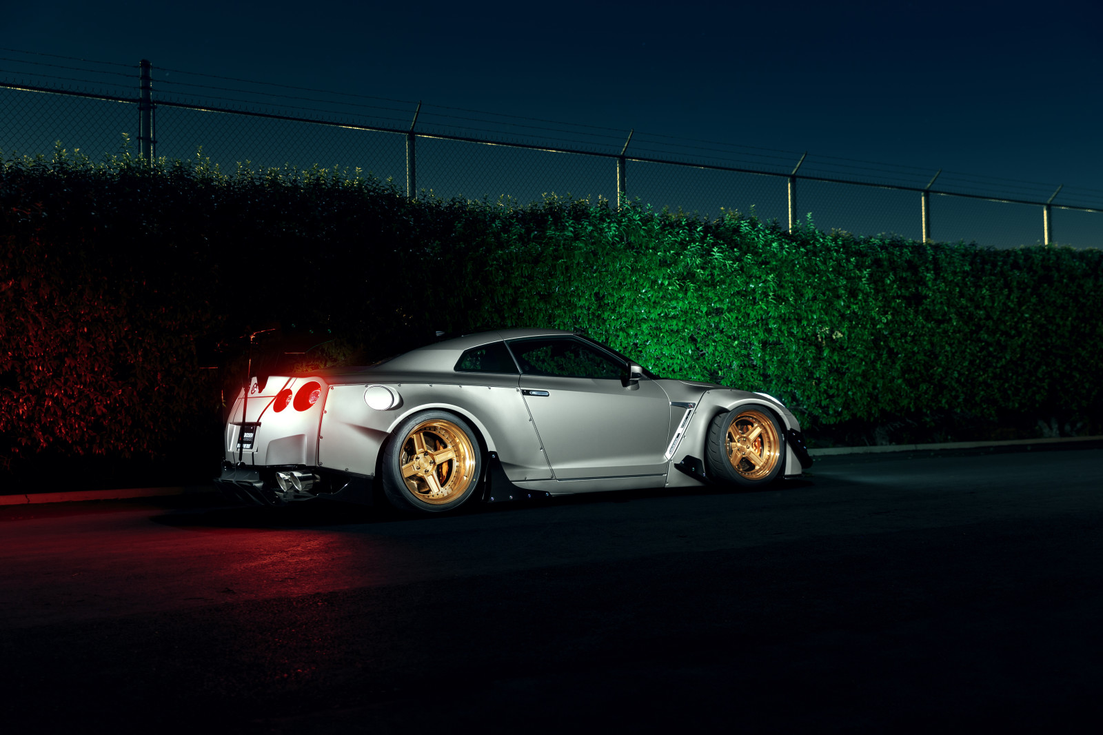 Licht, Auto, Nissan, GT-R, dunkel, Stancenation, Sport, Niedrig