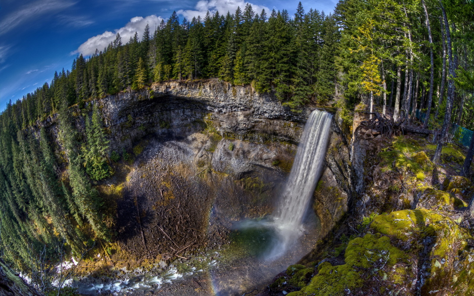 Wald, Landschaft, Wasserfall