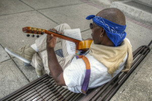 gitara, hudba, ľudia