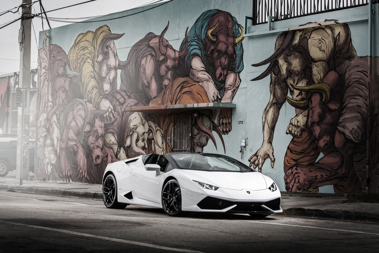 Lamborghini, branco, Huracán, Hurakan