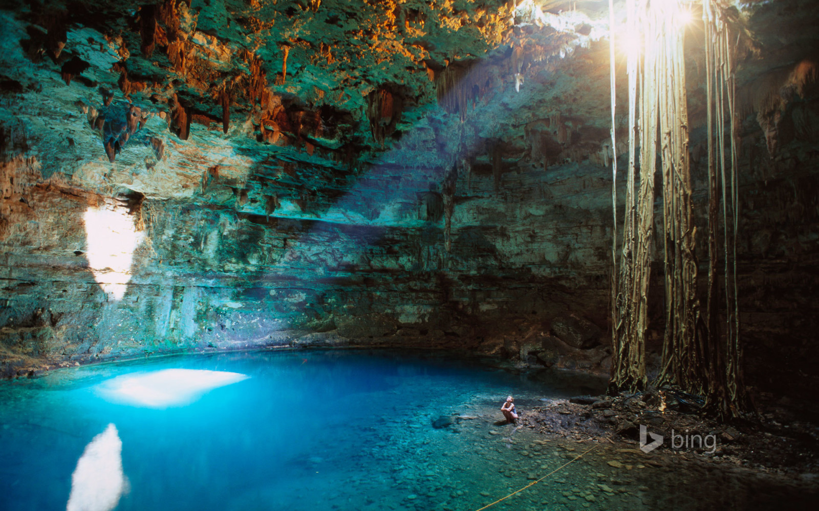 leggero, acqua, grotta, Messico, fallimento, Valladolid, Cenote Samula, la penisola dello Yucatan