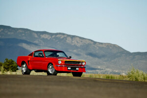 1965, Ford, Vorderseite, Hügel, Beleuchtung, Mustang, Straße, Solar-