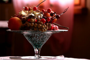 bayas, Fruta, vidriar, Naturaleza muerta, florero