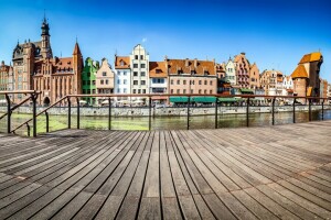 canal, Gdansk, Accueil, Pologne, promenade, rivière, voilier, navire