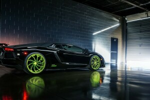 393, Aventador, B-forjate, negru, culoare, Lamborghini, LP700-4, Spate