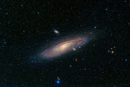 Andromeda, galax, Plats, stjärnor