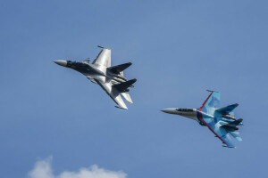 Luchadores, vuelo, Su-27, Su-30