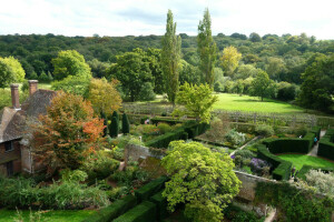 design, England, Have, hus, Parkere, Sissinghurst Castle Garden, buskene, hegnet