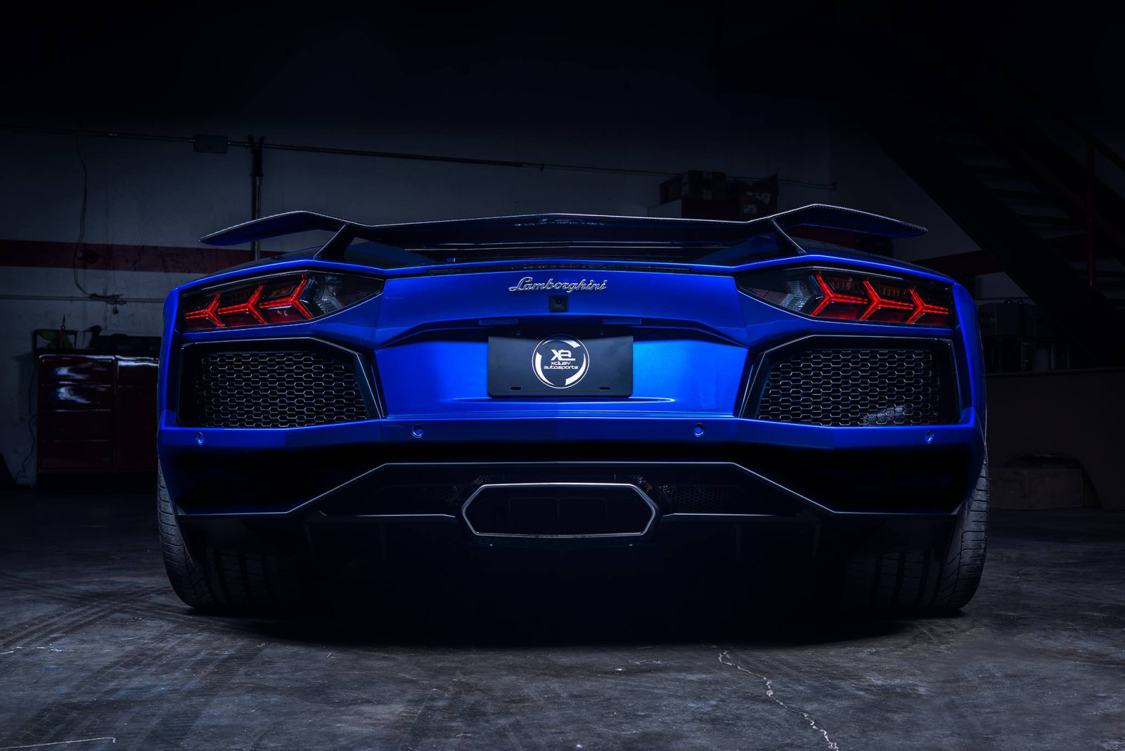 blue, Lamborghini, supercar, Aventador, Rear, LP700-4, Spoiler, Matte