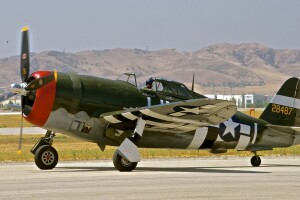 caça-bombardeiro, P-47, República, retro, Raio