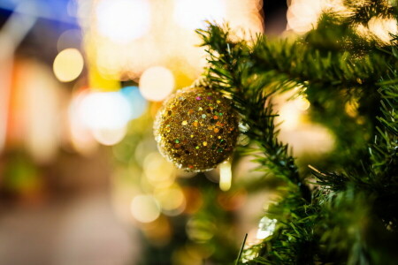 fiesta, juguete, árbol