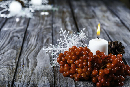 Kerze, Weihnachten, Fröhlich, Neujahr, Eberesche, Schneeflocke, Weihnachten, Yuliya Mazurkevich