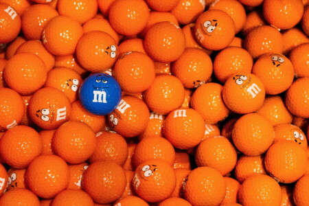 background, brand, color, Golf balls, m&m