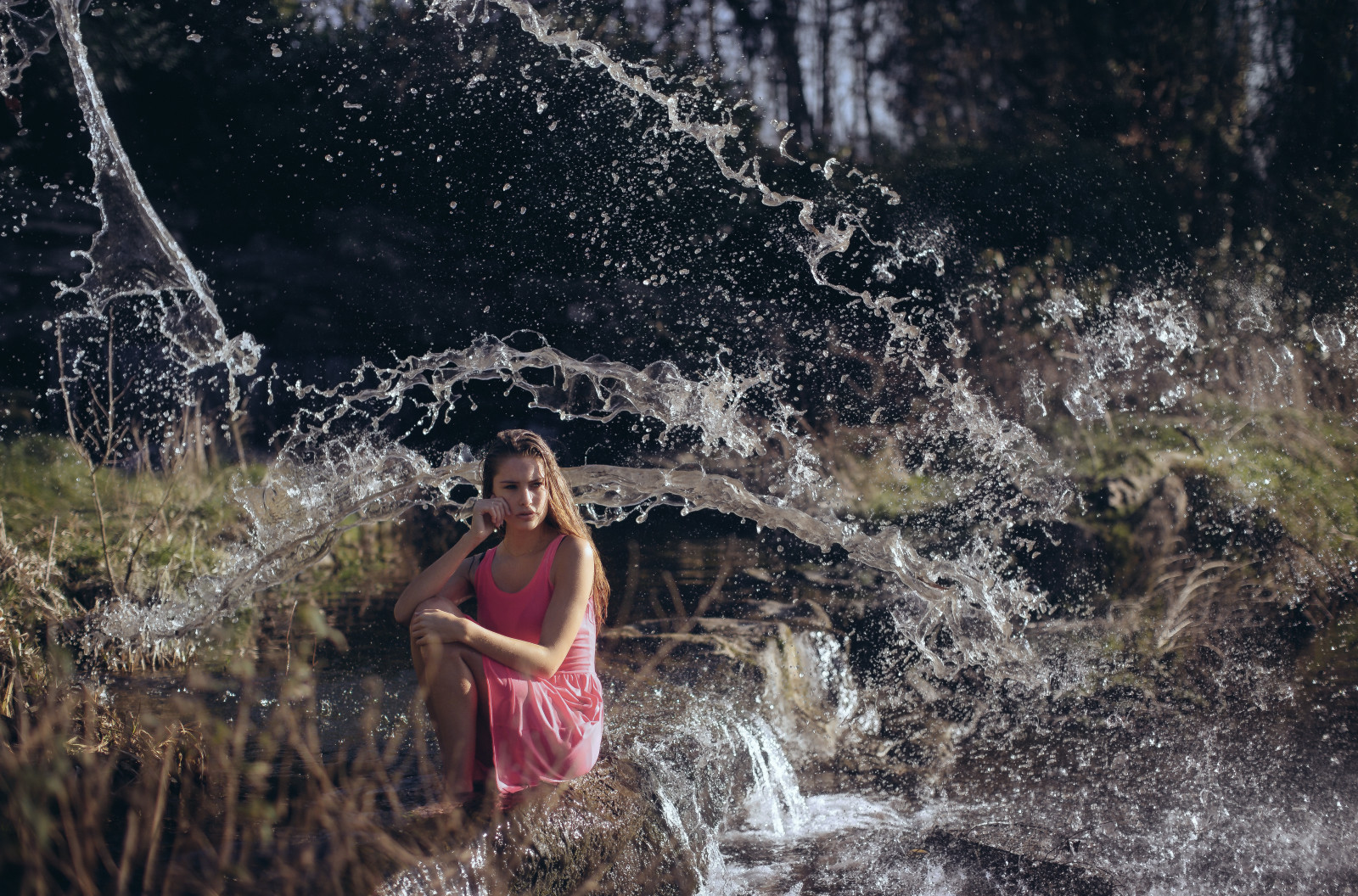 ragazza, acqua, fotografo, David Olkarny