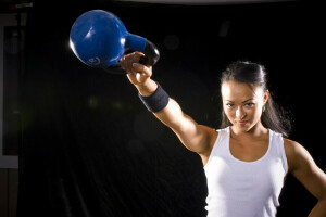 Crossfit, kettlebell, trening, trene