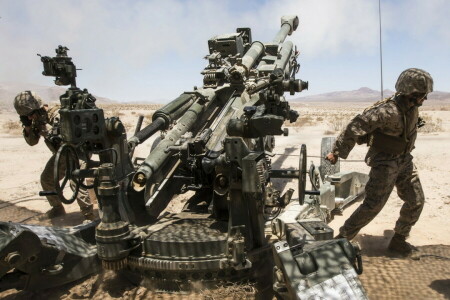 Exército, Howitzer, armas