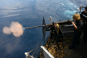 50-caliber machine gun, Shooting, U.S. Marines, USS Boxer (LHD 4), weapons