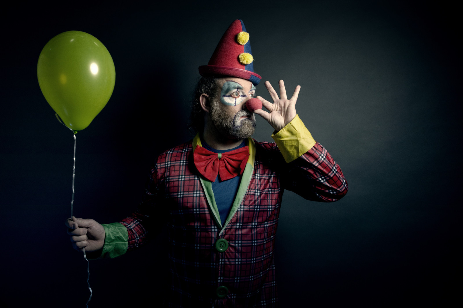 människor, boll, Clown