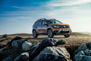 car, Dacia, Machine, stones, the sky