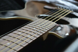 guitar, macro, Music