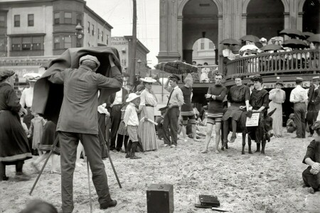 1912-o ano, lazer, pessoas, fotógrafo, retro, fique, EUA