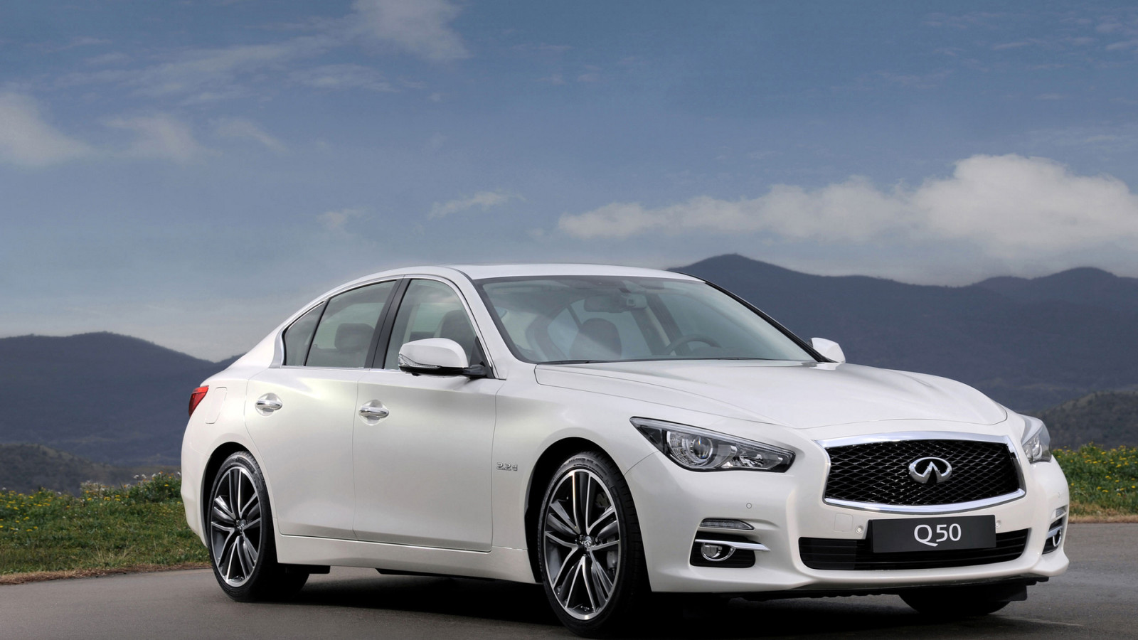 himmelen, landskap, bergen, sedan, Infiniti, Q50