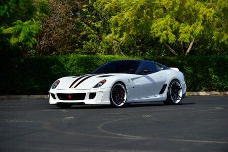 599, ferrari, supercar, Vorsteiner, white