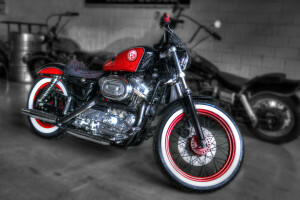 bicicleta, personalizado, f95, Harley, Harley Davidson