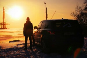 AcademeG, авто, подача, мужской, Pintoresca, Pontorezka, Range Rover, заход солнца