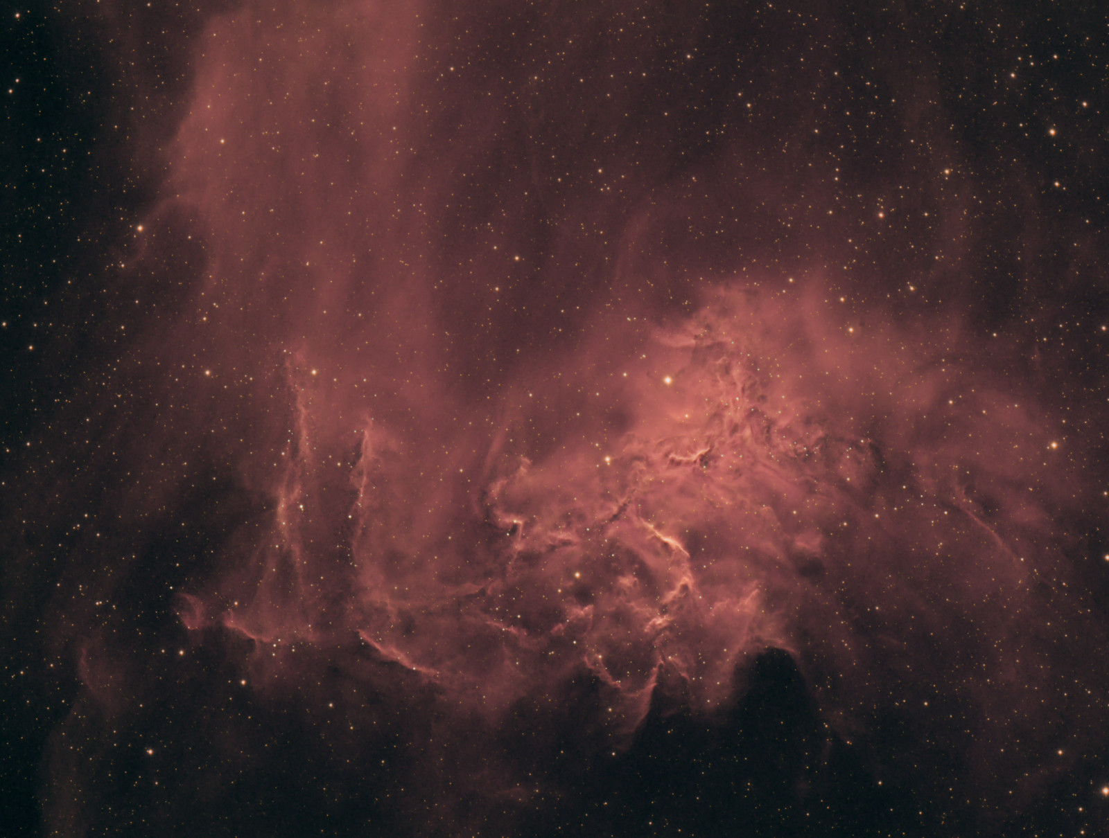 Raum, Nebel, IC 405, der lodernde Stern