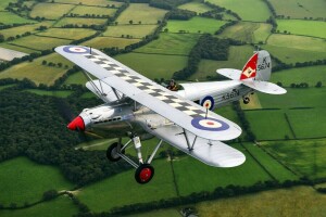 1931, biplan, Fighter, Hawker Fury, RAF