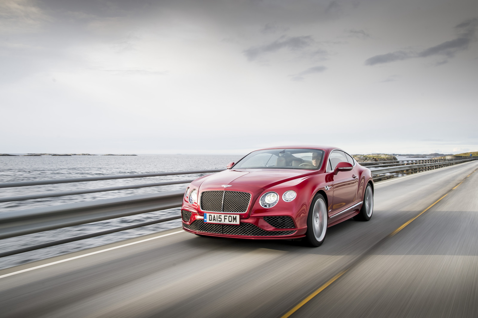 roșu, viteză, Bentley, Continental, 2015